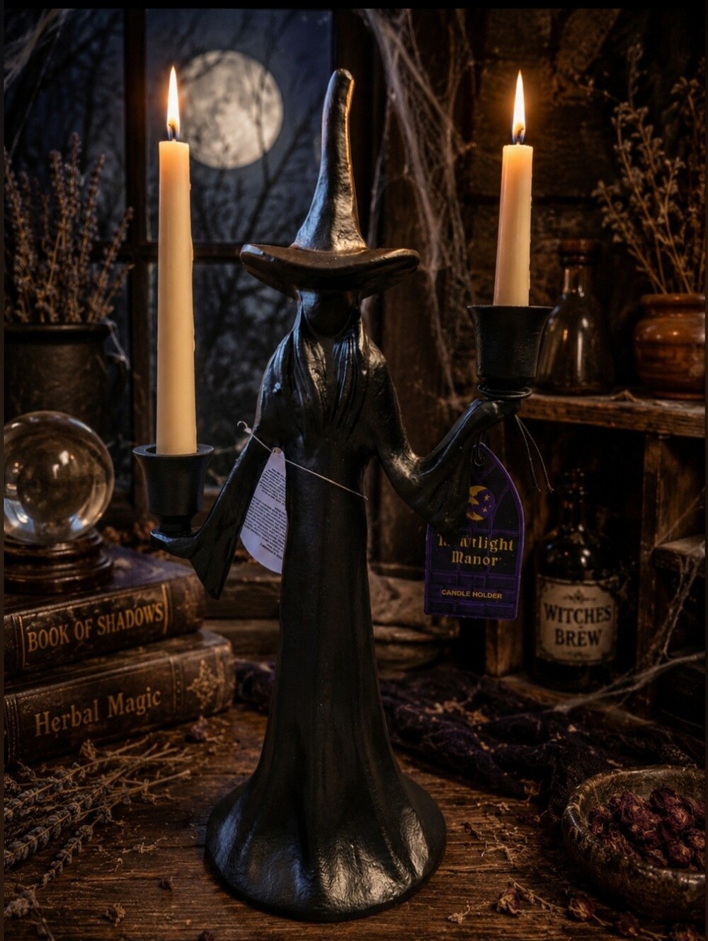 NWT Viral Witch Figure Candle Holder